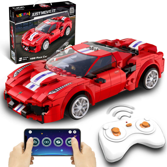WisePlay 488 Red Race RC car building set