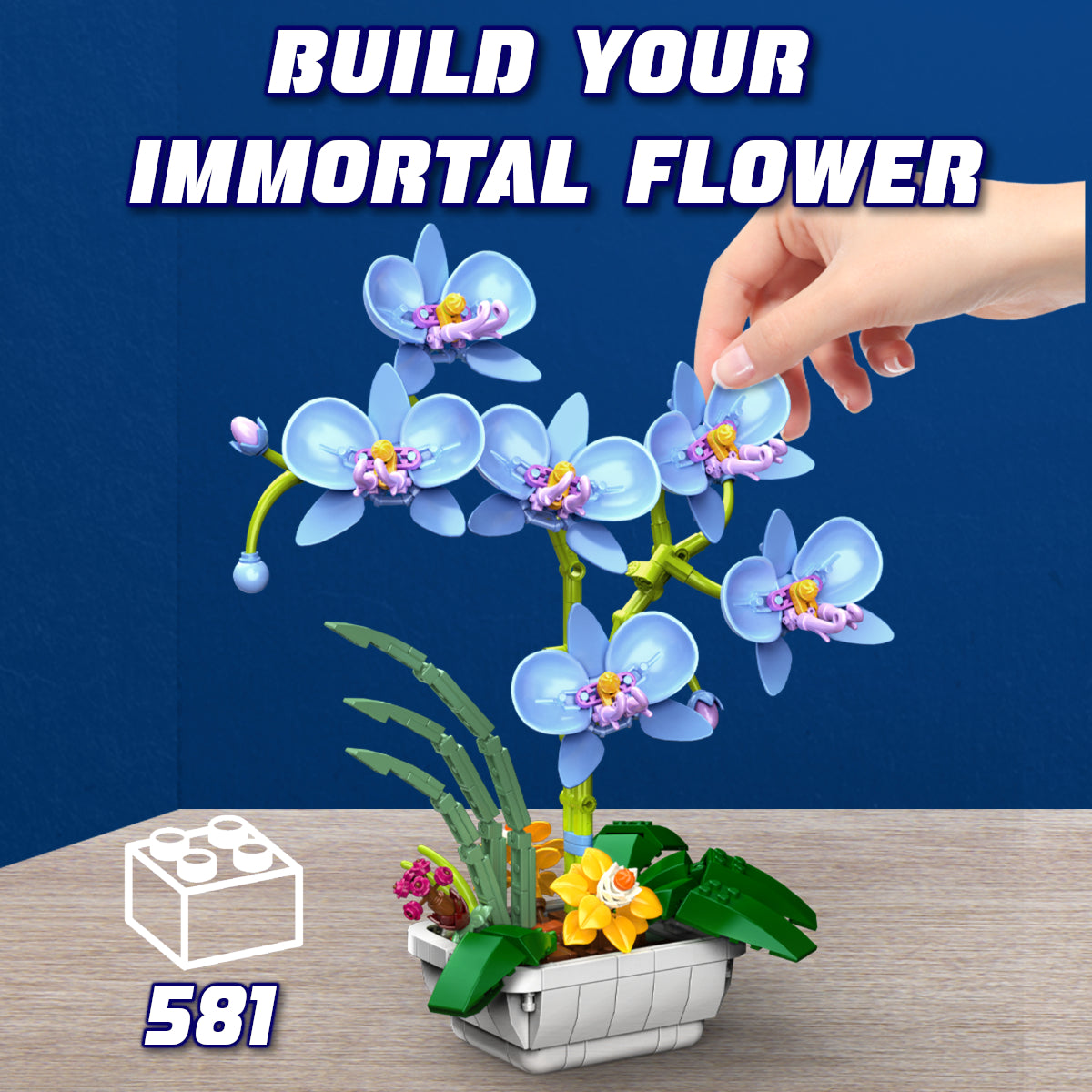 WIsePlay Blue Orchid building set