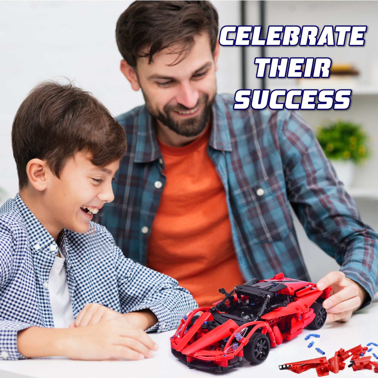 WisePlay Red Storm RC car building set