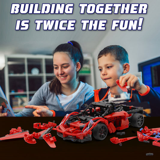 WisePlay Red Storm RC car building set