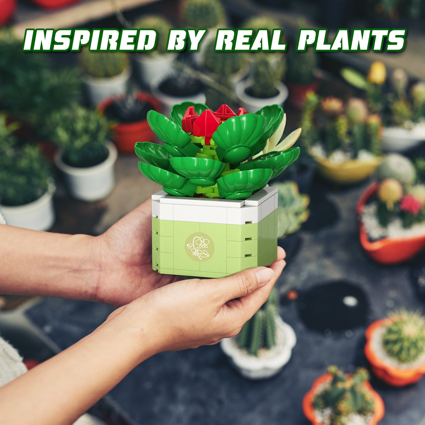 Green Succulent Building set