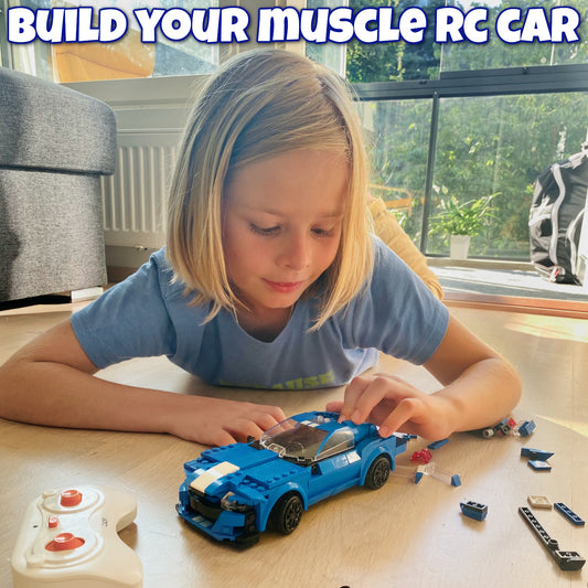 WisePlay Blue Knight 500 RC car building set