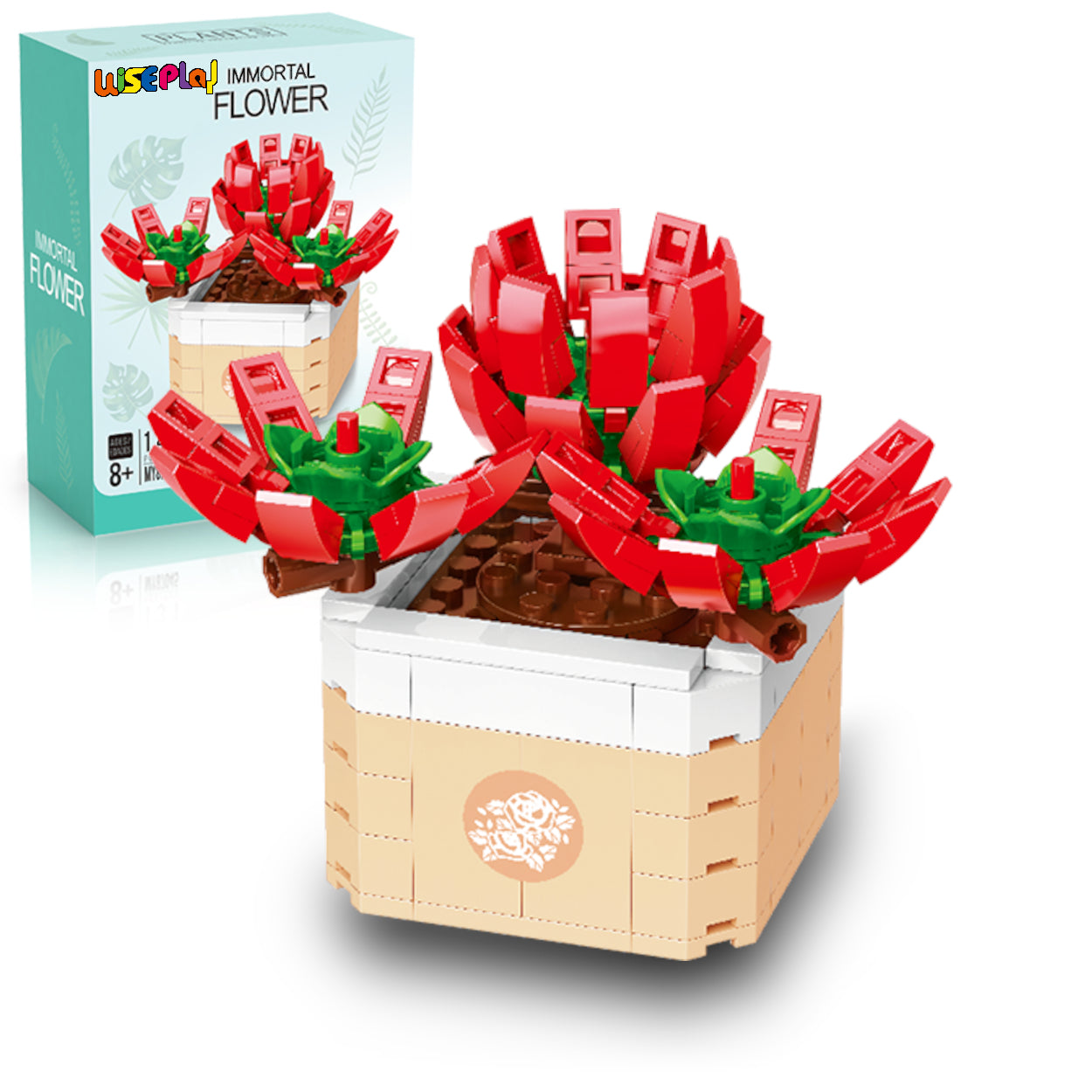 Red Succulent Building set